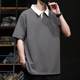 
OBCY fashionable youth men's wear A antibacterial summer casual short-sleeved T-shirt color-blocked lapel POLO shirt P commuting style