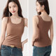 Cotton camisole women's spring and summer thin slim-fit bottoming sleeveless top with padded breast pads for outer wear