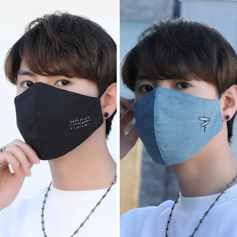 口罩男时尚个性冬季韩版防尘透气可洗纯棉全棉布保暖