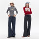 Fairy pocket retro lattice casual plus velvet pants 2024 winter new laziness and relaxation pants
