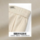 Fairy pocket black high-waist casual grandma pants for women 2025 spring new plush nine-point tapered pants