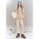 Fairy pocket black high-waist casual grandma pants for women 2025 spring new plush nine-point tapered pants