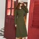 Goblin Pocket Retro Slim Hooded Long Sleeve Dress Women's Spring 2025 New Casual Long Skirt
