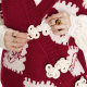 Fairy's pocket new Chinese red knitted vest vest for women 2025 spring new layered design top