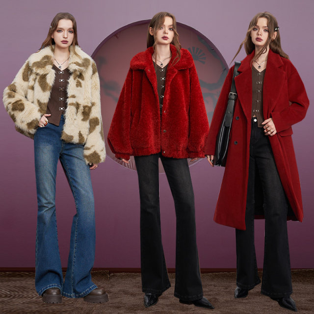 Fairy pocket red sweater for women 2025 spring new slim fit v-neck new Chinese style inner long-sleeved top
