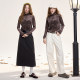 Fairy Pocket Retro Coffee Velvet High Neck Long Sleeve T-shirt Women's 2025 Spring New Pure Temperament Top