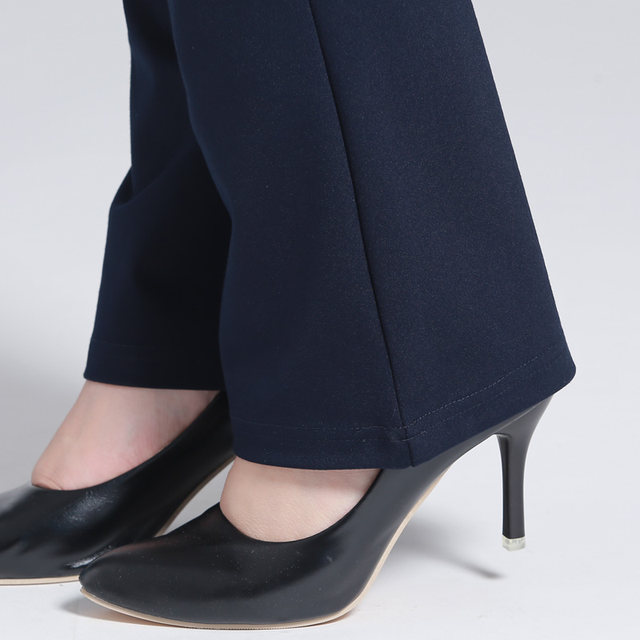 Extra large size straight trousers fat mm300Jin [Jin equals 0.5 kg] four-sided elastic to make you look slim and anti-wrinkle straight trousers for women plus fat and increase by 250Jin [Jin equals 0.5 kg]
