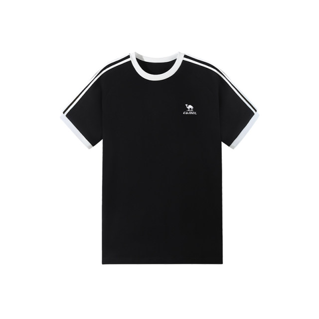 Camel summer T-shirt women's pure cotton short-sleeved 2025 spring and summer new couple loose retro sports casual tops for men