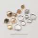 
Color-preserving 14K electroplated round double hanging single hanging ring surface empty tray handmade diy inlaid tray basic material accessories