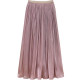 High-end glossy streamer beaded chiffon pleated skirt for women's summer retro style mid-length A-line skirt