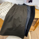 Retro style simple slit wool suit skirt for women in autumn and winter mid-length slim and versatile straight skirt