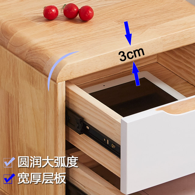 All -solid wood 25cm wide northern European -style MINI bedside table 30 cm ultra -narrow model 20 mini mini children light luxury
