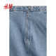 HM women's skirt 2025 summer new slim and fashionable casual and simple mini A-line short skirt 1268063
