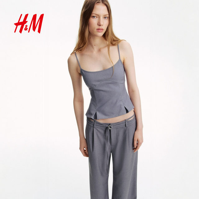 HM Women's Vest 2025 Autumn New Fashion Fashion Simple Temperature and Exquisite Casual Sling Shirt 1293199