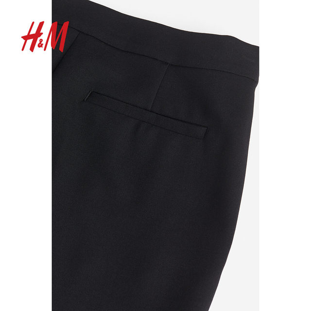 HM women's pants summer casual commuting simple straight slim long trousers 1206056
