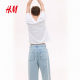 HM women's T-shirt 2025 summer new simple cotton casual round neck short-sleeved top bottoming 0963662
