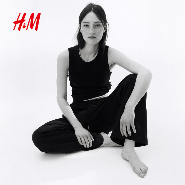 
HM Women's Vest 2025 Fall New Ribbed Soft Comfort Sleeveless Slim Sleeveless Casual Sling 1250800