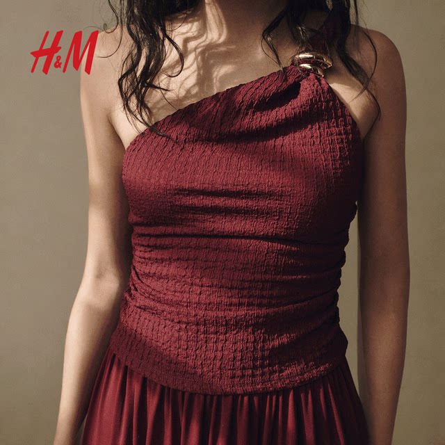 
HM Women's 2025 Autumn New Vest Sling One-Shoulder Top 1293575