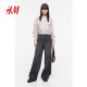 HM women's sweatshirt summer fashion simple letter pattern falling shoulder long sleeve top 1218254
