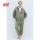 HM women's sweatshirt in summer simple casual and comfortable falling shoulder long sleeve zipper hoodie 1213772