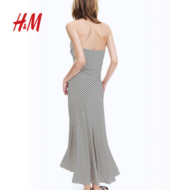 HM2025 summer new women's clothing, fashionable casual and versatile crepe-like A-line skirt 1284906