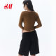 HM Women's Casual Pants 2025 Summer New Line Blended Knee Casual Commuter Fashion Shorts 1267176
