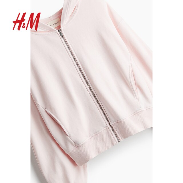 HM Women's Sports Sweater 2025 Summer New Fashion Long Sleeve Running Zipper Hoodie 1267990
