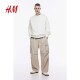 HM men's and women's sweatshirts summer American casual couple's cotton long-sleeved top 1035204
