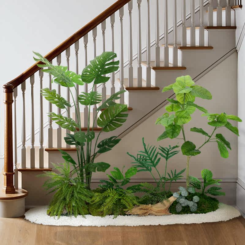 仿真假绿植造景室内网红景观仿生假植物橱窗楼梯落地盆景组合装饰