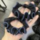 Contrast color fungus side small intestine hair tie high ponytail versatile hair tie high elastic ball head durable hair rope rubber band