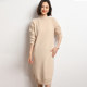 Half turtleneck cashmere skirt dress for women autumn and winter mid-length loose slimming knee-length sweater dress knitted long skirt