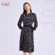 Gitti/Gitti Autumn New Pinxin Slim Waist Sleeping Sleeve Dress Women's Bald Women's Collar Skirt G245007