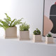 Square Nordic simple potted pottery pot ceramic plain-fired perforated flower pot succulent plant breathable clearance with tray