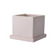 Square Nordic simple potted pottery pot ceramic plain-fired perforated flower pot succulent plant breathable clearance with tray