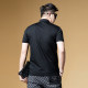 BM casual business men's high-end polo shirt men's short-sleeved T-shirt trendy brand embroidery iron diamond British yuppie summer