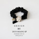 Camellia hair ring temperament head rope Korean small intestine circle high elastic rubber band headdress girl tied headband low ponytail hair rope