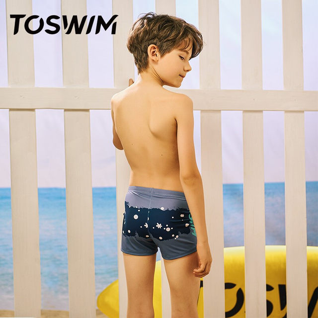 TOSWIM children's swimming trunks, boys' boxers, professional swimming trunks, teenagers, big children's shorts, swimsuits, swimsuits