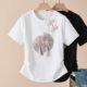 New Chinese style embroidered short-sleeved T-shirt for women 2025 summer round neck new women's large-size slim top