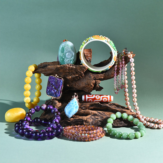 Queen Live Link Jewelry Crystal Bracelet Hetian Jade Bracelet Jade Beewax Turquoise Tourmaline Relax 11