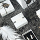 ins style marble bracelet earring necklace box jewelry storage box jewelry box ring packaging small exquisite box