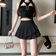 Xiaoyixian 2025 Spring Autumn Skirt Female Sweet Wearing Irregular Cake Cake pleated skirt High -waist A -line skirt