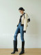 ROEYWANG Merino black and white contrasting niche design large lapel short jacket lazy style sweater knitted cardigan