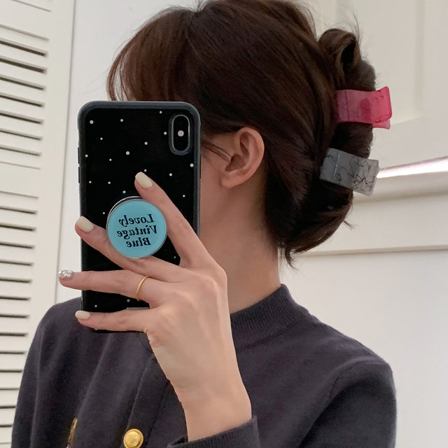Minimalist style lines, marble pattern grab clips, old Qian Fengfa grabs the back of the head, half-tied hair clips, hair accessories 2023 new