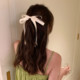 Girls ribbon ballet style cream white bow streamer hair clip women's top clip duckbill hair clip headwear