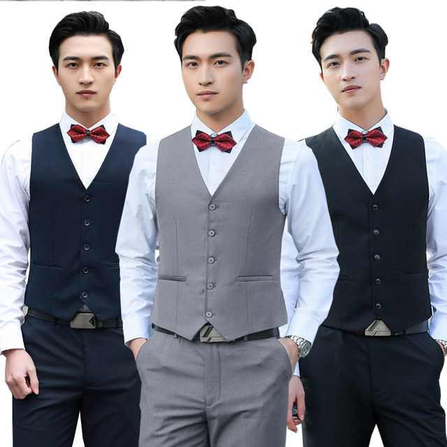 Groomsmen's suit summer brothers suit vest white shirt dress wedding groom wedding suit large size western style