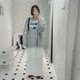 Spot Cmy korea Korean Dongdaemun authentic women's clothing cake skirt slit high waist skirt mid-skirt