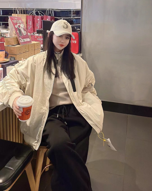 European Station 2025 Spring New Style Casual Loose Thin Cotton Baseball Jacket Women's Multi-Color