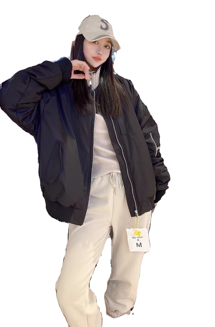 European Station 2025 Spring New Style Casual Loose Thin Cotton Baseball Jacket Women's Multi-Color