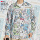 Cartoon bow cat pudding little yellow dog joint graffiti large size long-sleeved shirt men and women 0017 design without boundaries