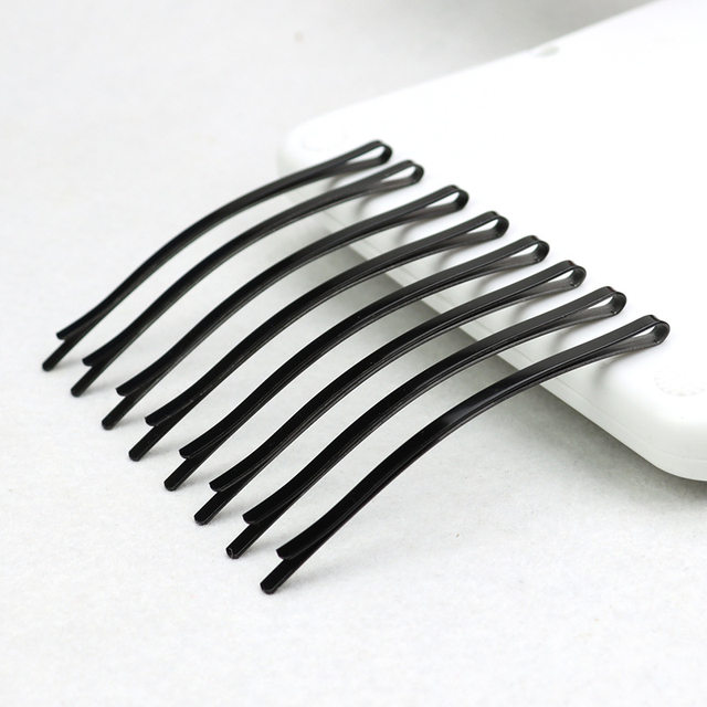 Men's invisible hairpin black word clamp the arc -shaped broken hair clip cards male thick bangs embarrassing period clip men's model